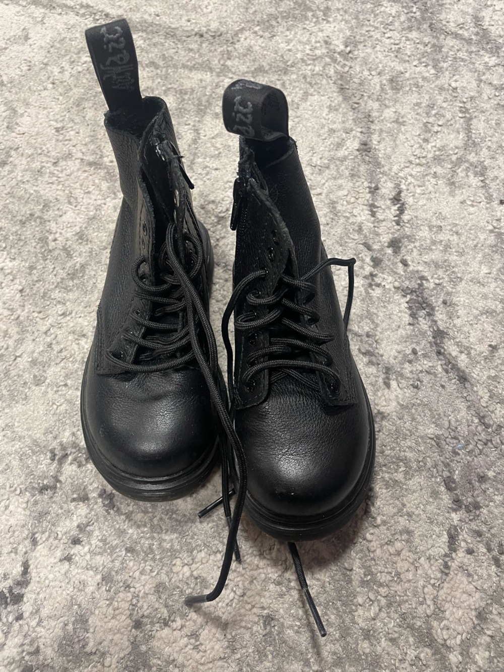 Dr. Martens Black Leather Lace-Up Combat Boots